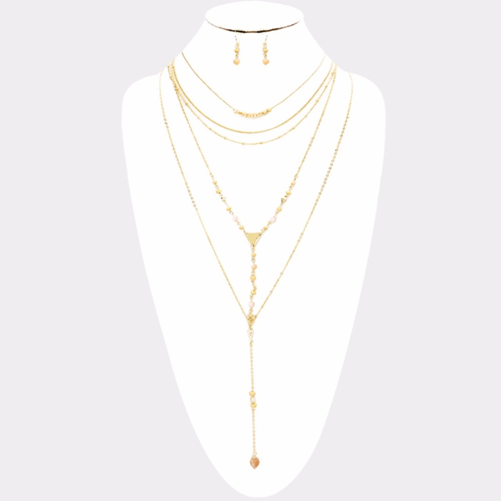 Layered Y Shaped Necklace
